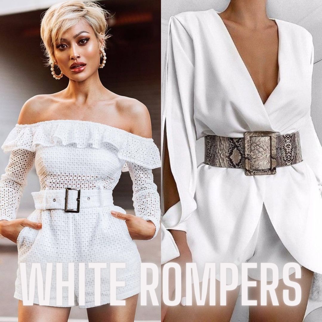 White rompers are one of the hottest clothing for women, with their elegant yet sexy style and versatile uses, you can wear them for any occasion.