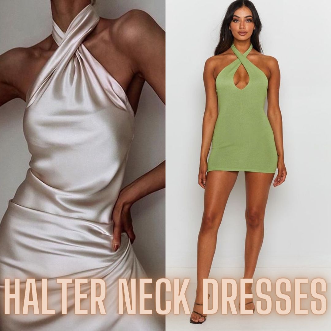 women's halter neck dresses