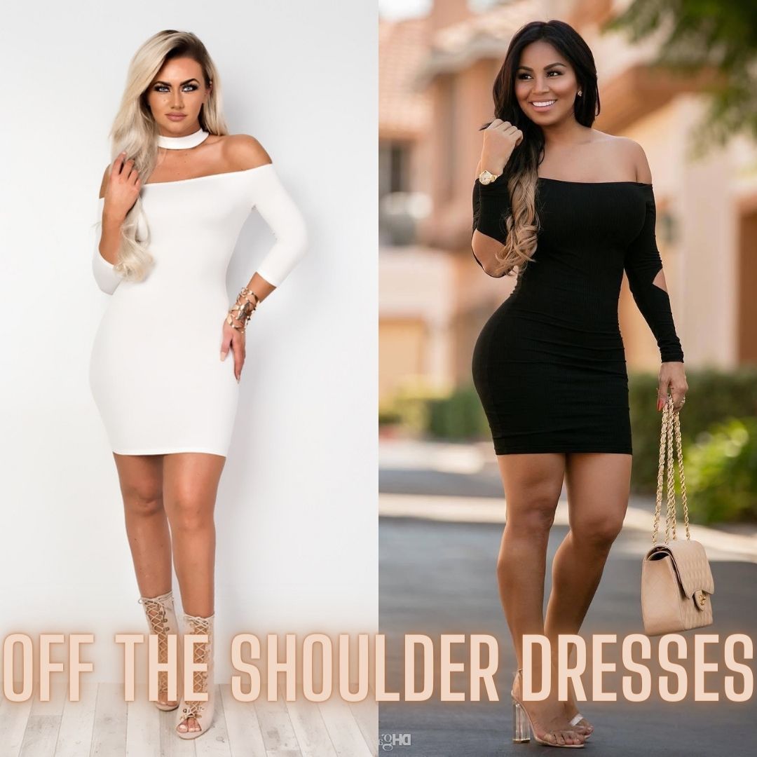 women's off the shoulder and bardot dresses