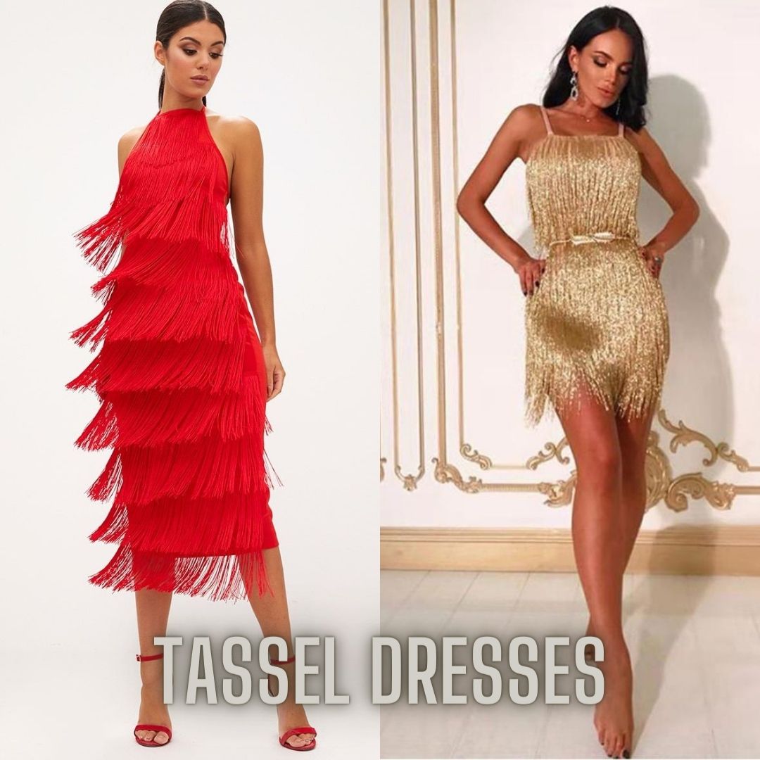 women's fringe and tassel dresses