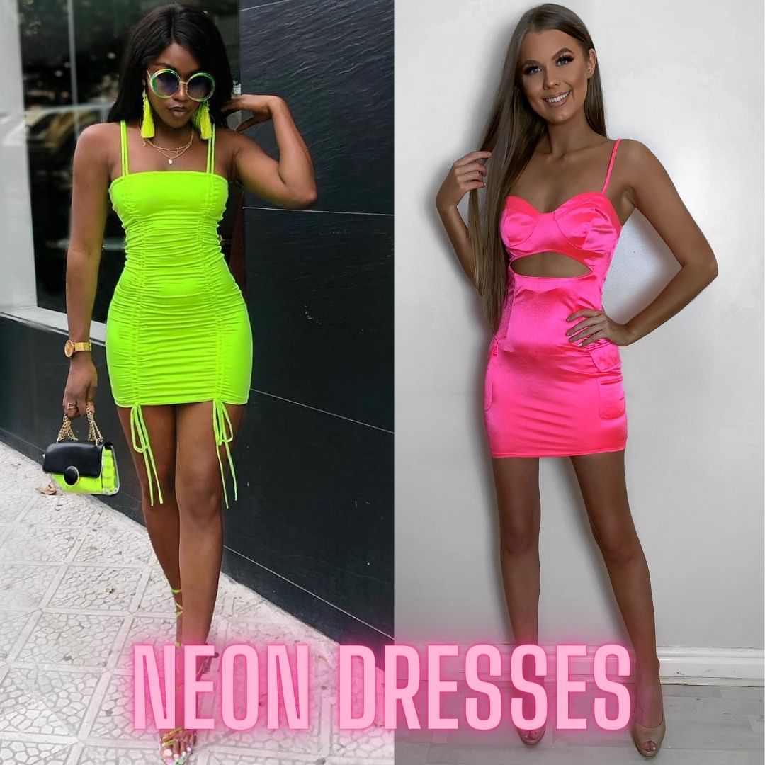 Neon and bright dresses