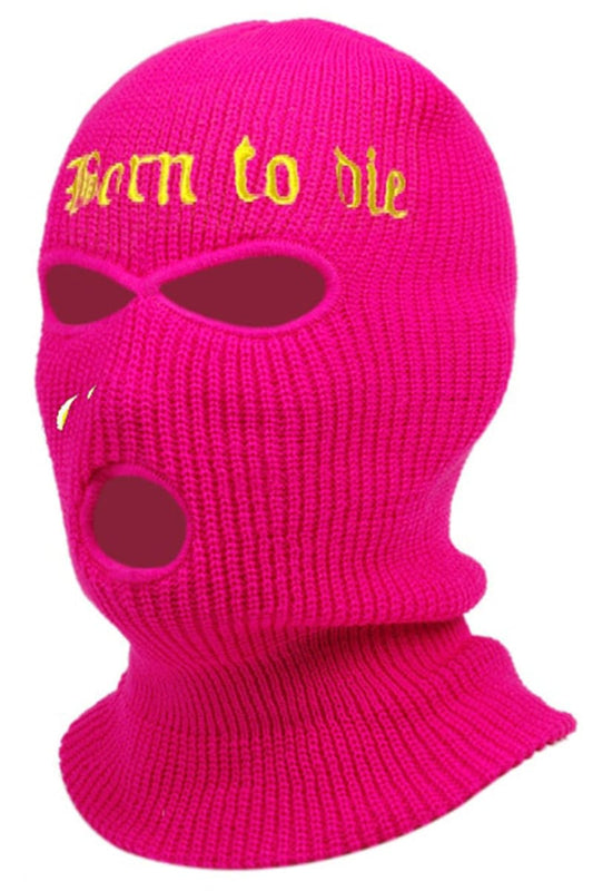 Rose Born To Die 3 Holes Ski Mask Balaclavas