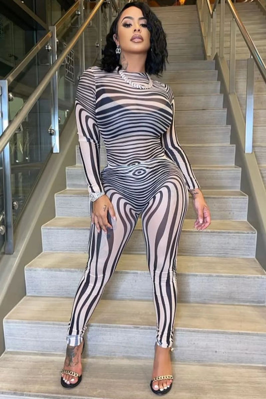 Two Piece Mesh Leggings Set