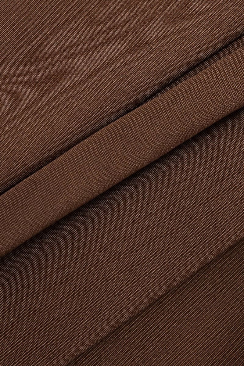 Brown Long Sleeve Wrap Jumpsuit Jumpsuits & Rompers