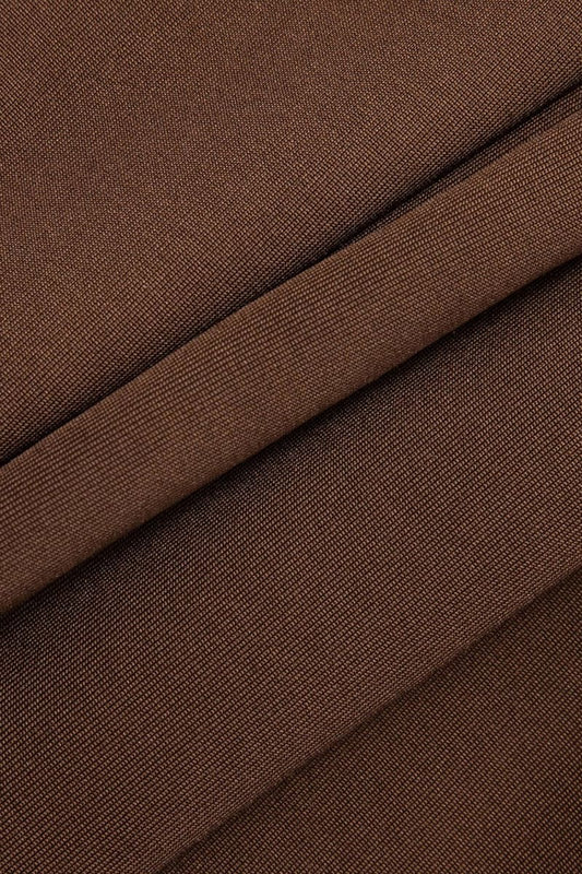 Brown Long Sleeve Wrap Jumpsuit Jumpsuits & Rompers