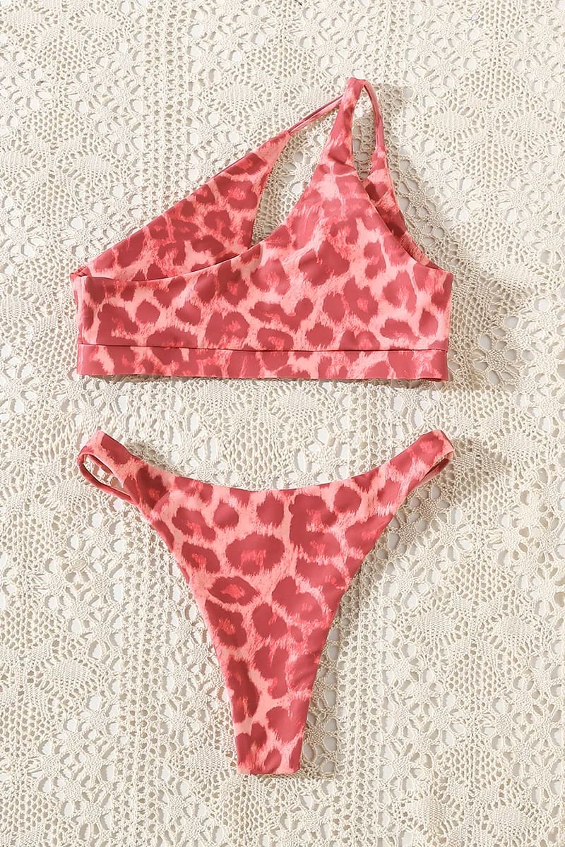 Pink Leopard Print Bikini