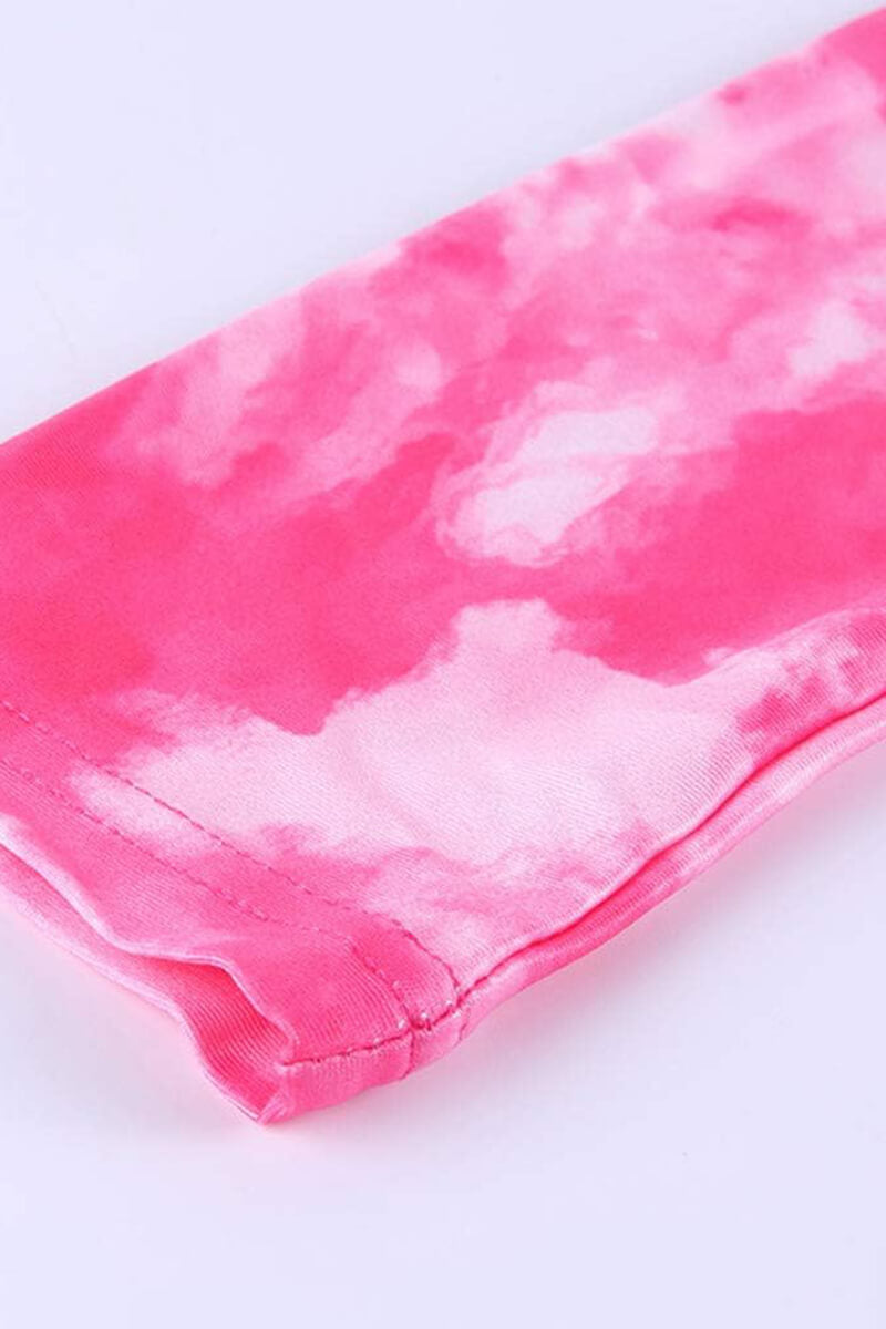 Pink Tie Dye Bodycon Romper