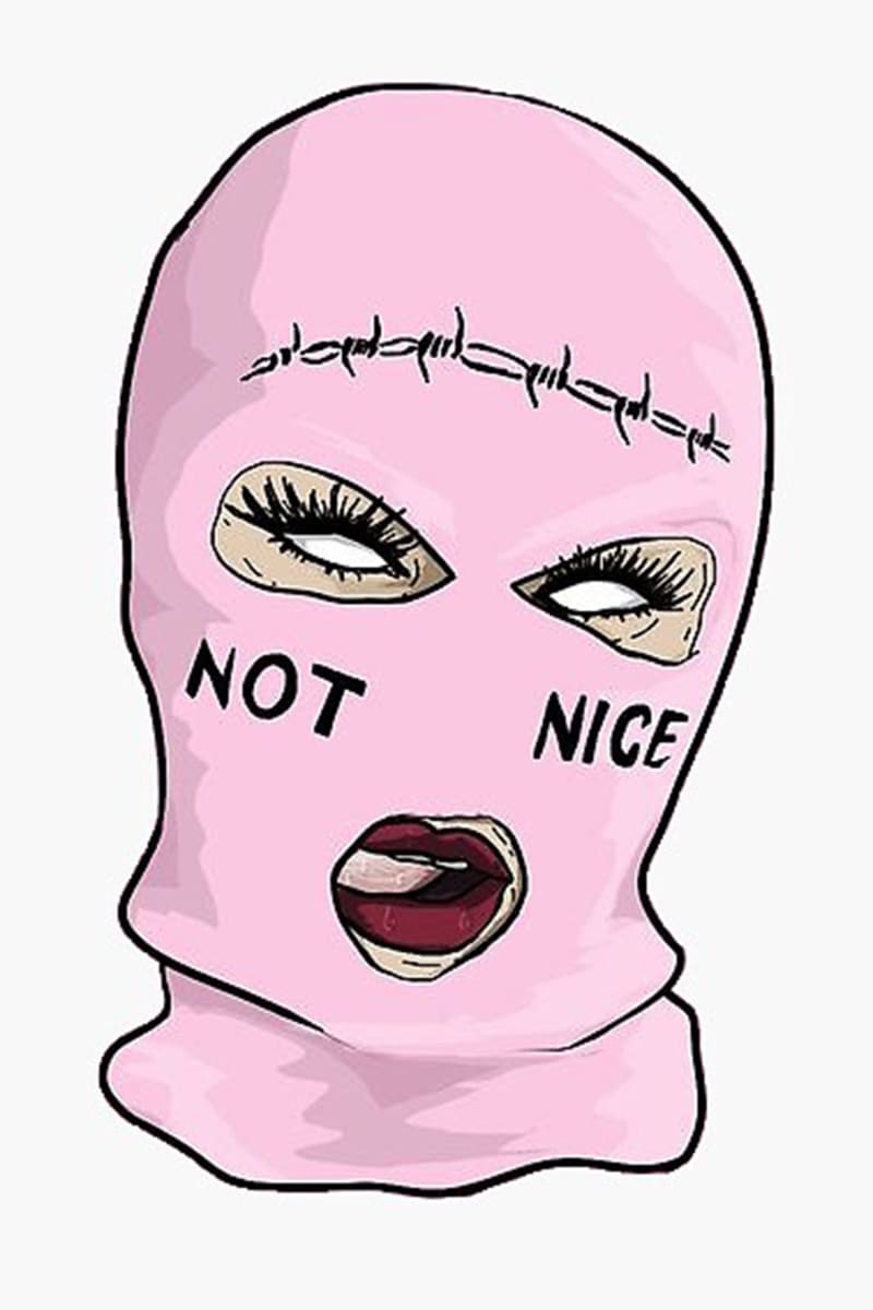 Rose Not Nice Stitches Three Holes Ski Mask Balaclavas