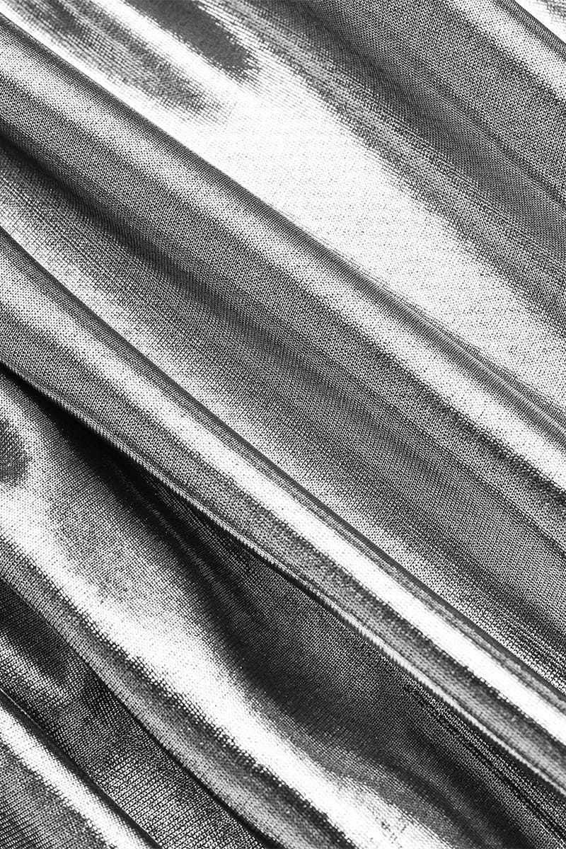 Silver Metallic Mini Dress