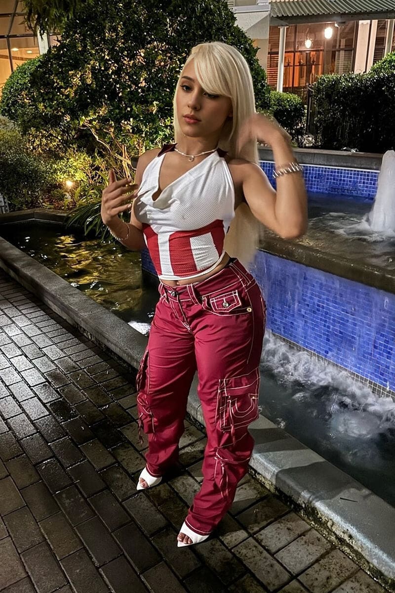 White Jersey Varsity Corset Top