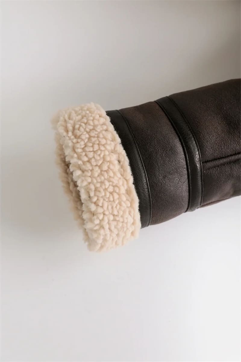 Women’s Brown Shearling Aviator Jacket
