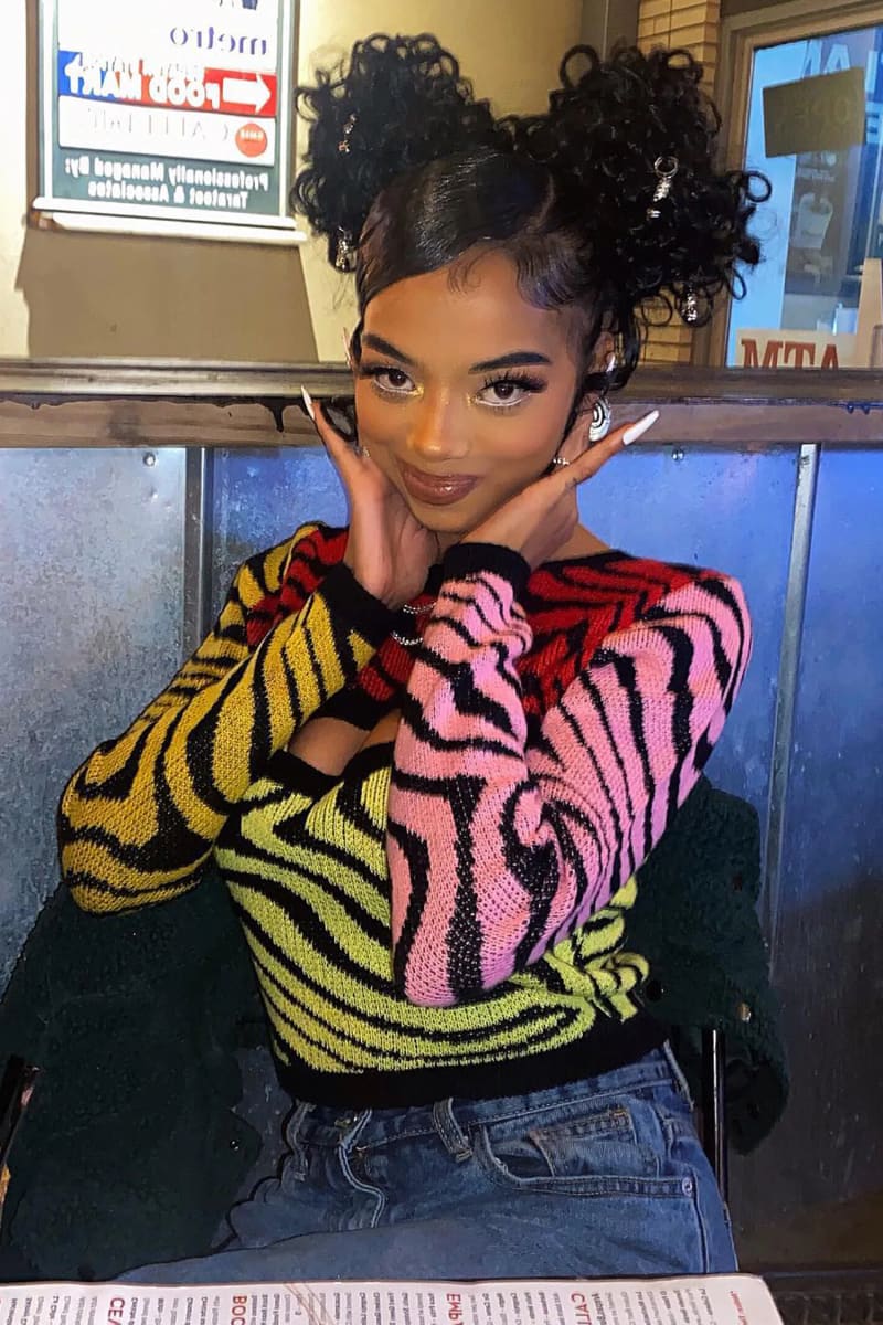 Zebra Cropped Cutout Sweater